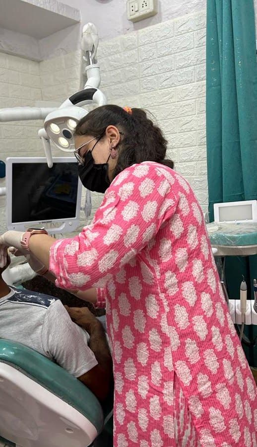 Examination in progress at Sai Harigir Dental Care, Ambernath East